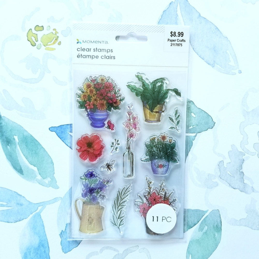 NEW! Momenta Clear Acrylic Flower Stamps Set 11 Pieces